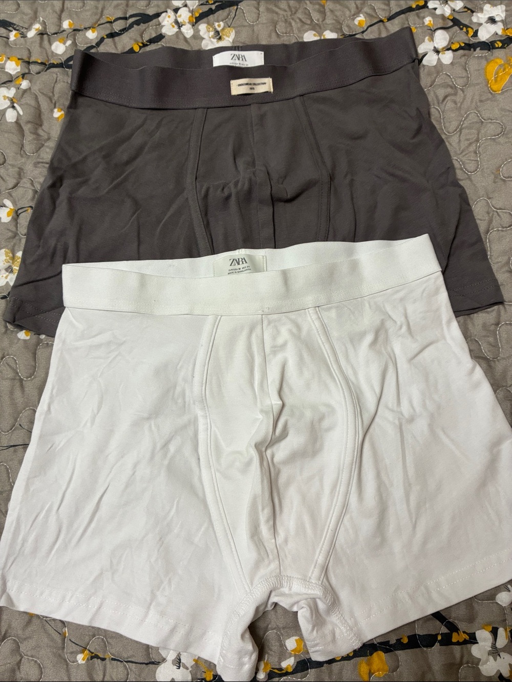 Zara Men’s Boxer Briefs - White & Dark grey